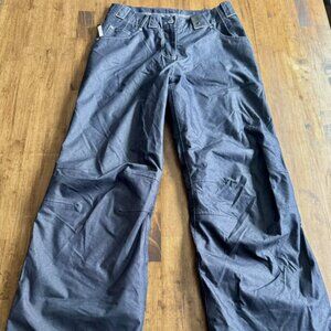 SALOMON WOMEN'S SMALL DENIM JEANS STYLE BLUE SNOW BOARD SKI PANTS 🥰CUTE!!